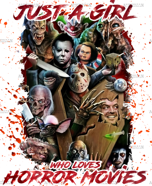 Halloween Shining Collage Just A Girl DTF Transfer