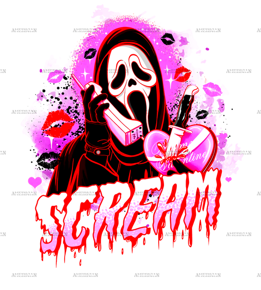 Halloween Valentine Scream DTF Transfer