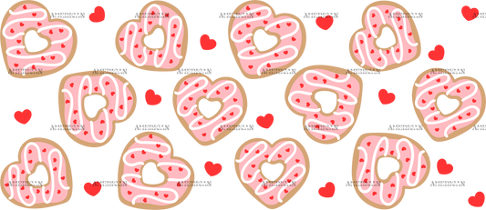 Heart Donuts Valentine-2 UV DTF Transfer