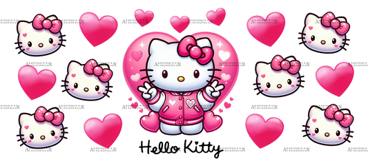 Hello Kitty Valentine Pink UV DTF Transfer