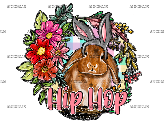Hip Hop Bunny DTF Transfer