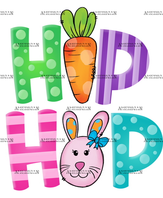Hip Hop Carrort Bunny DTF Transfer