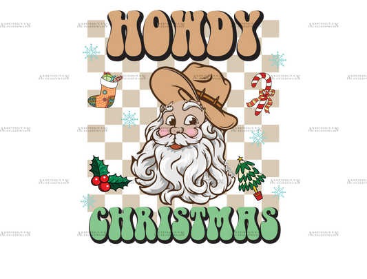 Howdy Christmas Santa-2 DTF Transfer