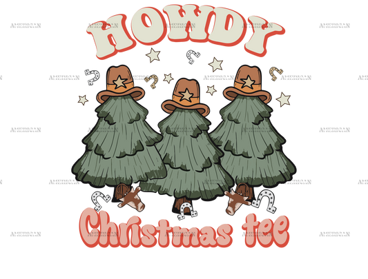 Howdy Christmas Tee DTF Transfer