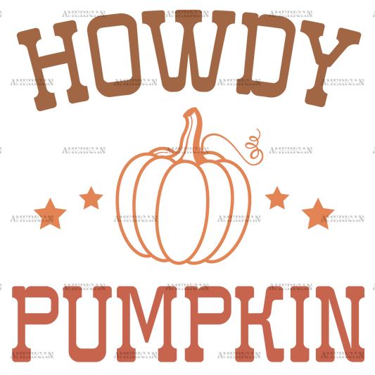 Howdy Pumpkin DTF Transfer