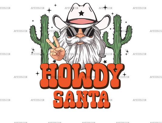 Howdy Santa-1 DTF Transfer