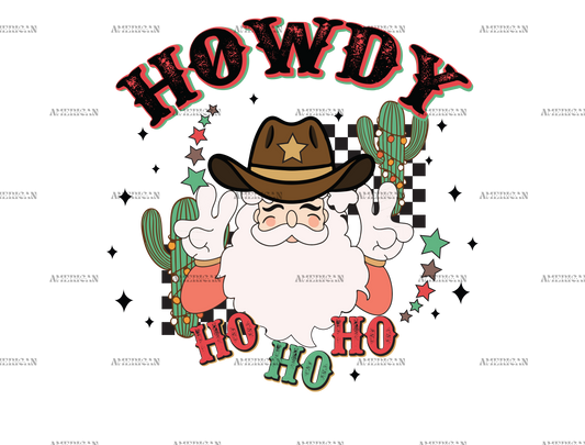 Howdy Santa HoHoHo-2 DTF Transfer