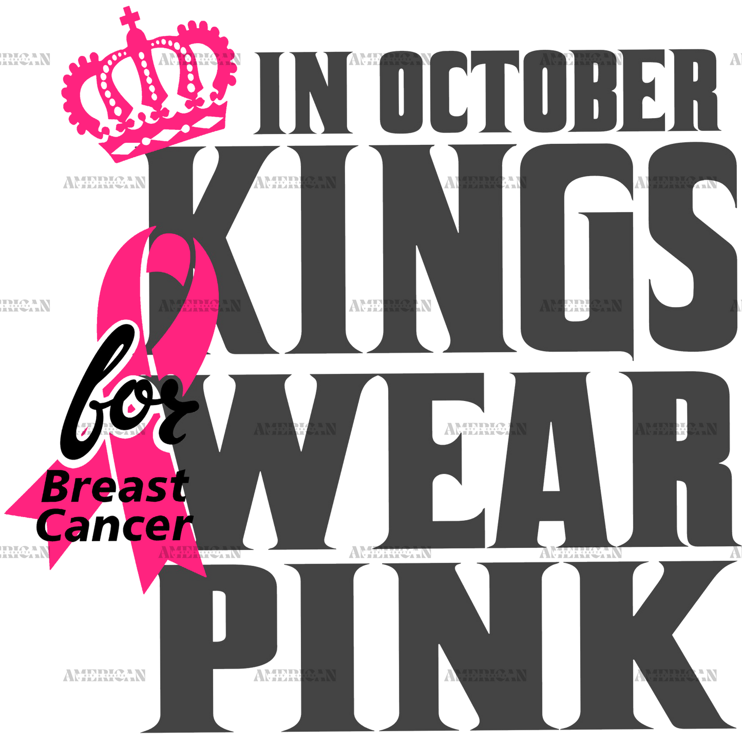 In October Kings Wear Pink DTF Transfer