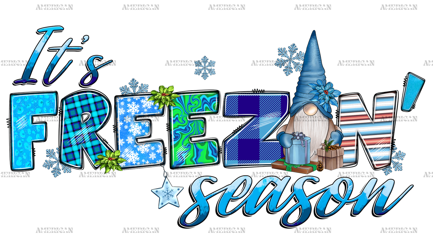 It's Freezin Season Gnome DTF Transfer
