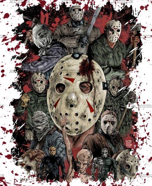 Jason Voorhees Collage DTF Transfer