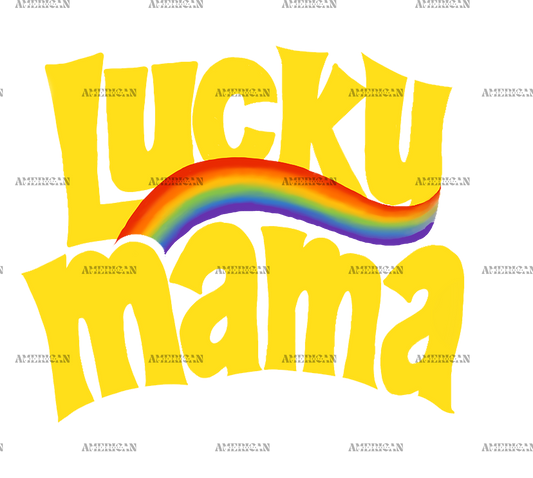 Lucky Mama Yellow DTF Transfer