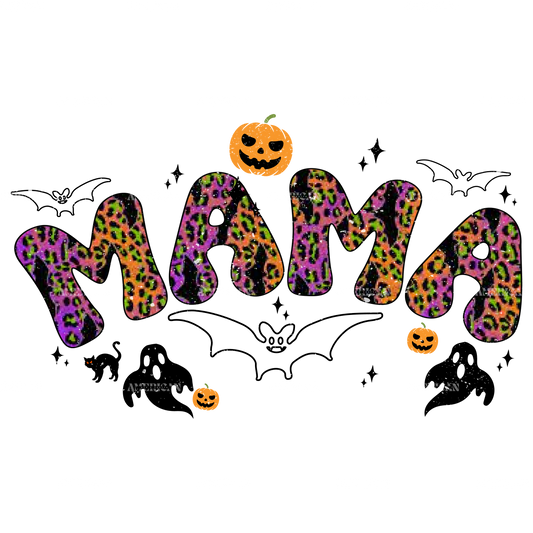 Mama Halloween Leapord DTF Transfer
