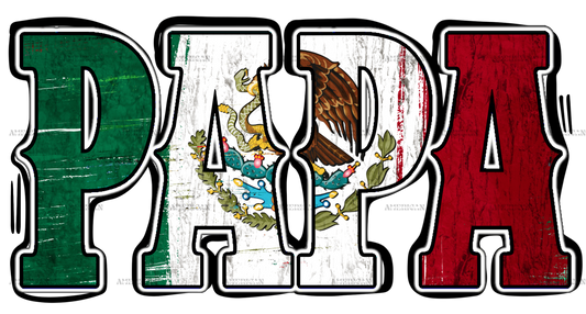 Mexican Flag Papa-2 DTF Transfer