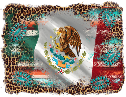 Mexico Gemstone Leopard Dtf Transfer