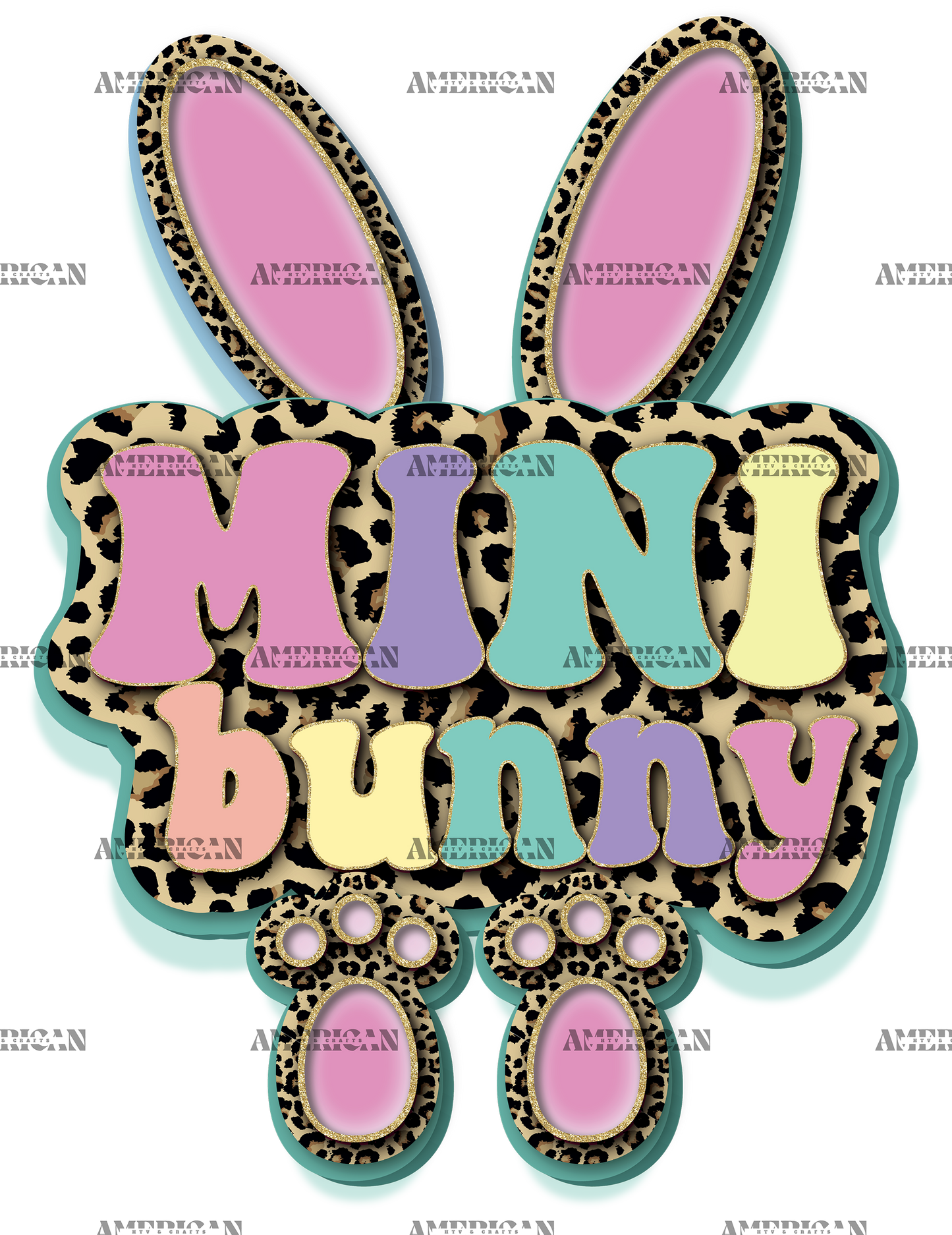 Mini Bunny Pink DTF Transfer