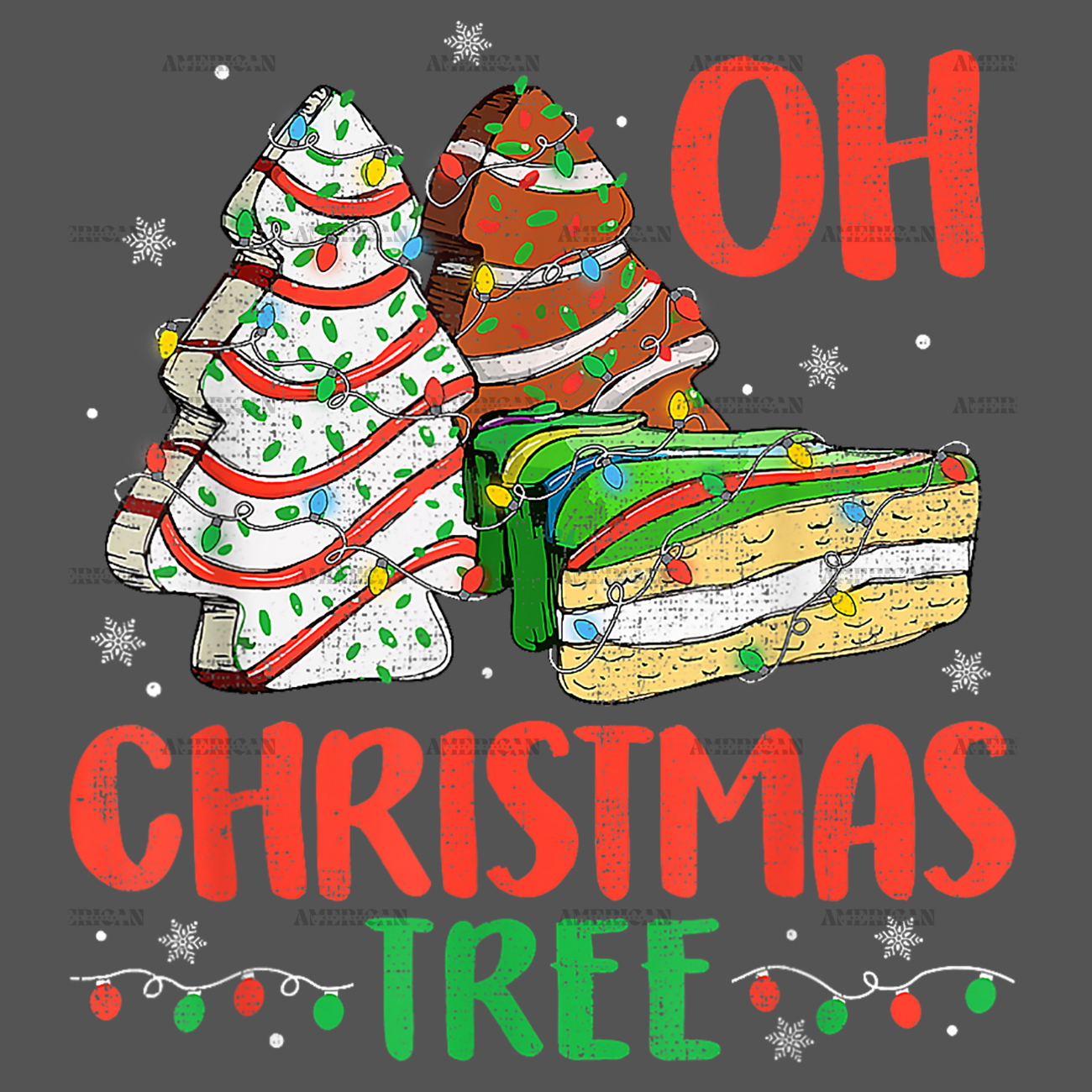 Oh Christmas Tree Cakes-1 DTF Transfer