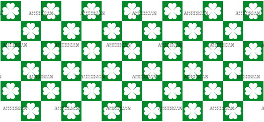 Patricks Checkered Leaves UV DTF Transfer