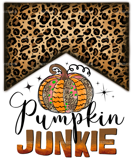 Pumpkin Junkie Leapord DTF Transfer