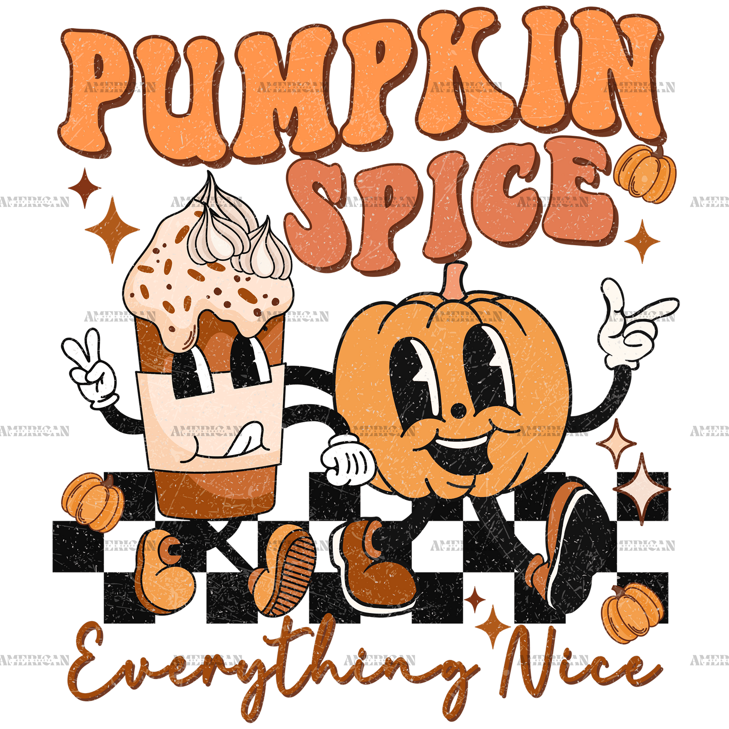 Pumpkin Spice Everything Nice Dotted DTF Transfer