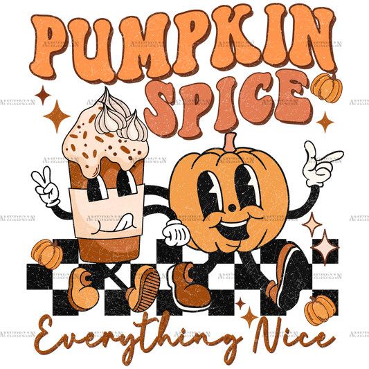 Pumpkin Spice Everything Nice Dotted DTF Transfer