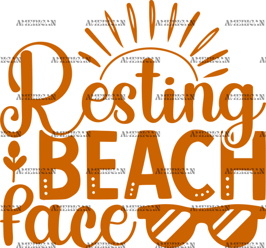 Resting Beach Face-1  DTF Transfer