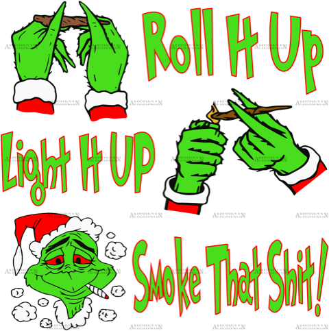 Roll It Up Grinch DTF Transfer