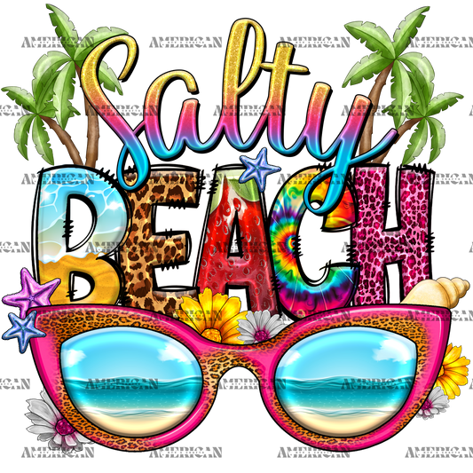 Salty Beach Googles DTF Transfer