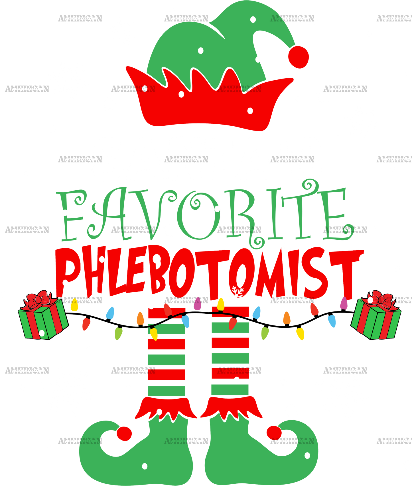 Santas Favorite Phlebotomist-3 DTF Transfer