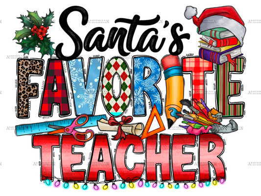 Santas Favorite Teacher-4 DTF Transfer