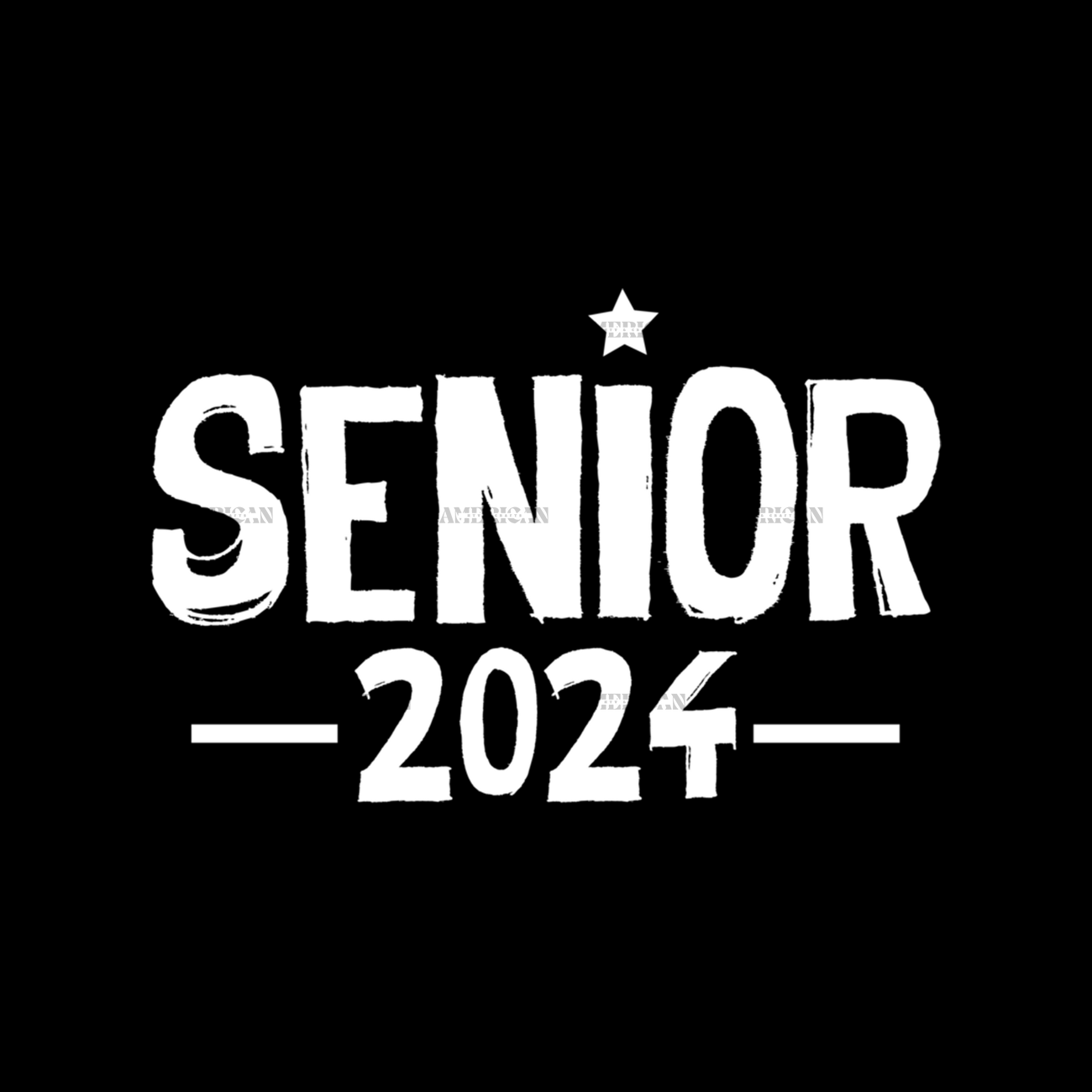 Senior 2024 Star DTF Transfer American HTV Crafts   Senior 2024 Star 