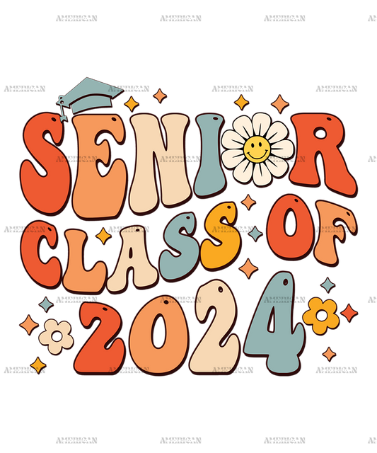 Senior Class Of 2024 Flowers DTF Transfer