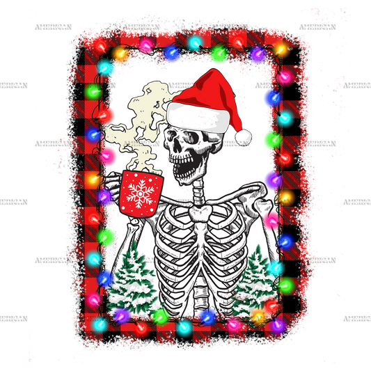 Skeleton Christmas Frame-1 DTF Transfer