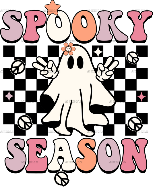 Spooky Season Checkered DTF Transfer