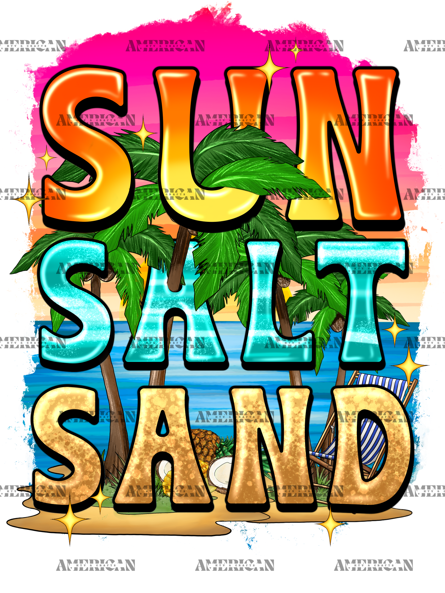 Sun Salt Sand DTF Transfer