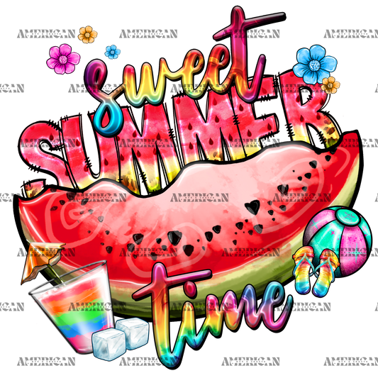 Sweet Summer Watermelon Time DTF Transfer
