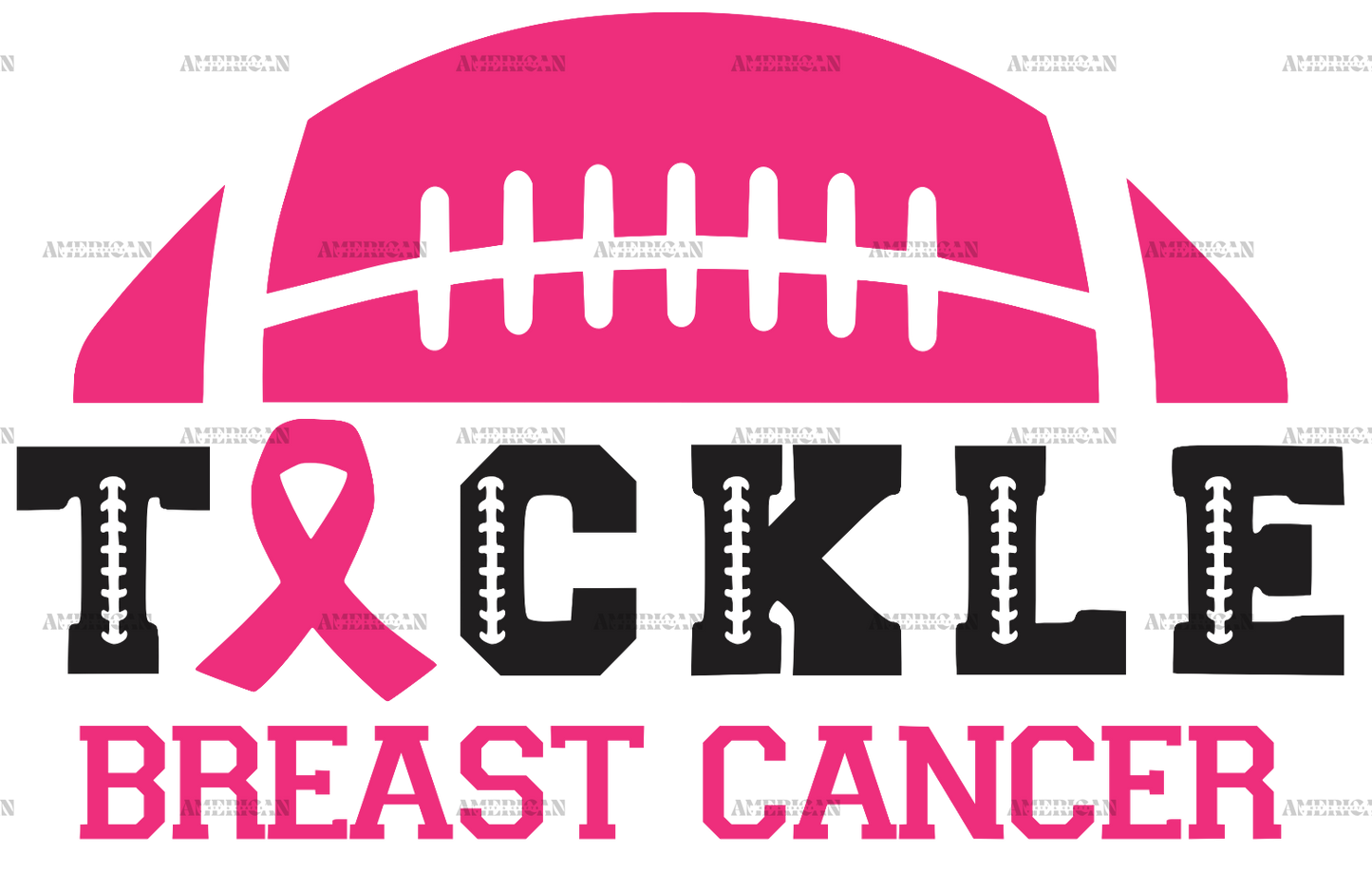 Tackle Breast Cancer Pink Football DTF Transfer
