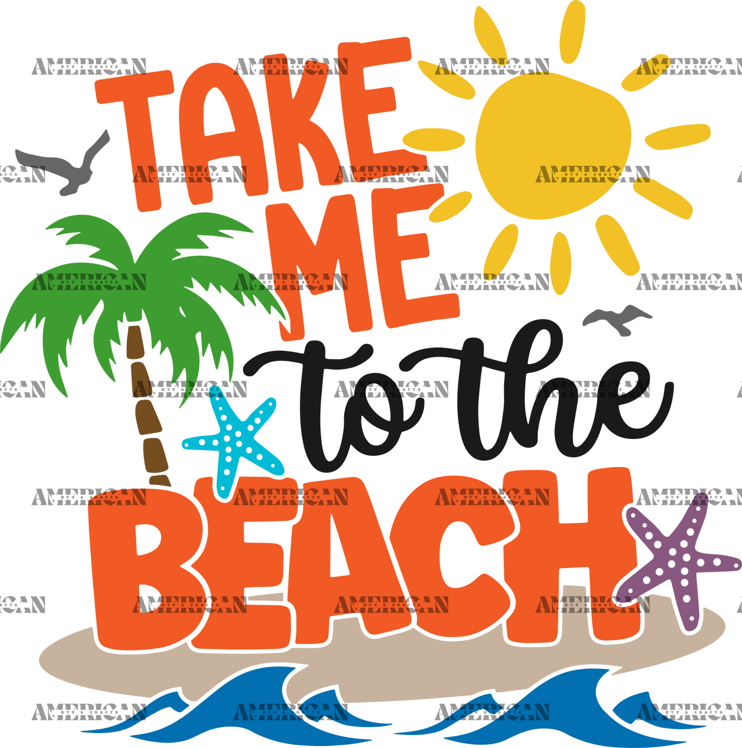 Take Me To The Beach-2 DTF Transfer