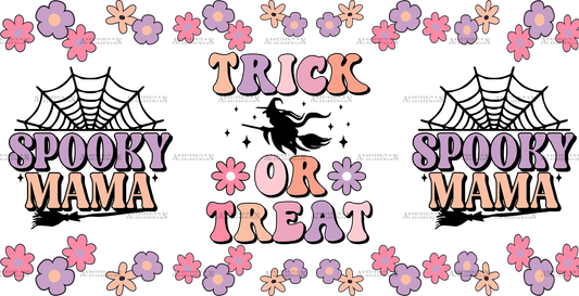 Trick Or Treat Spooky Mama UV DTF Transfer
