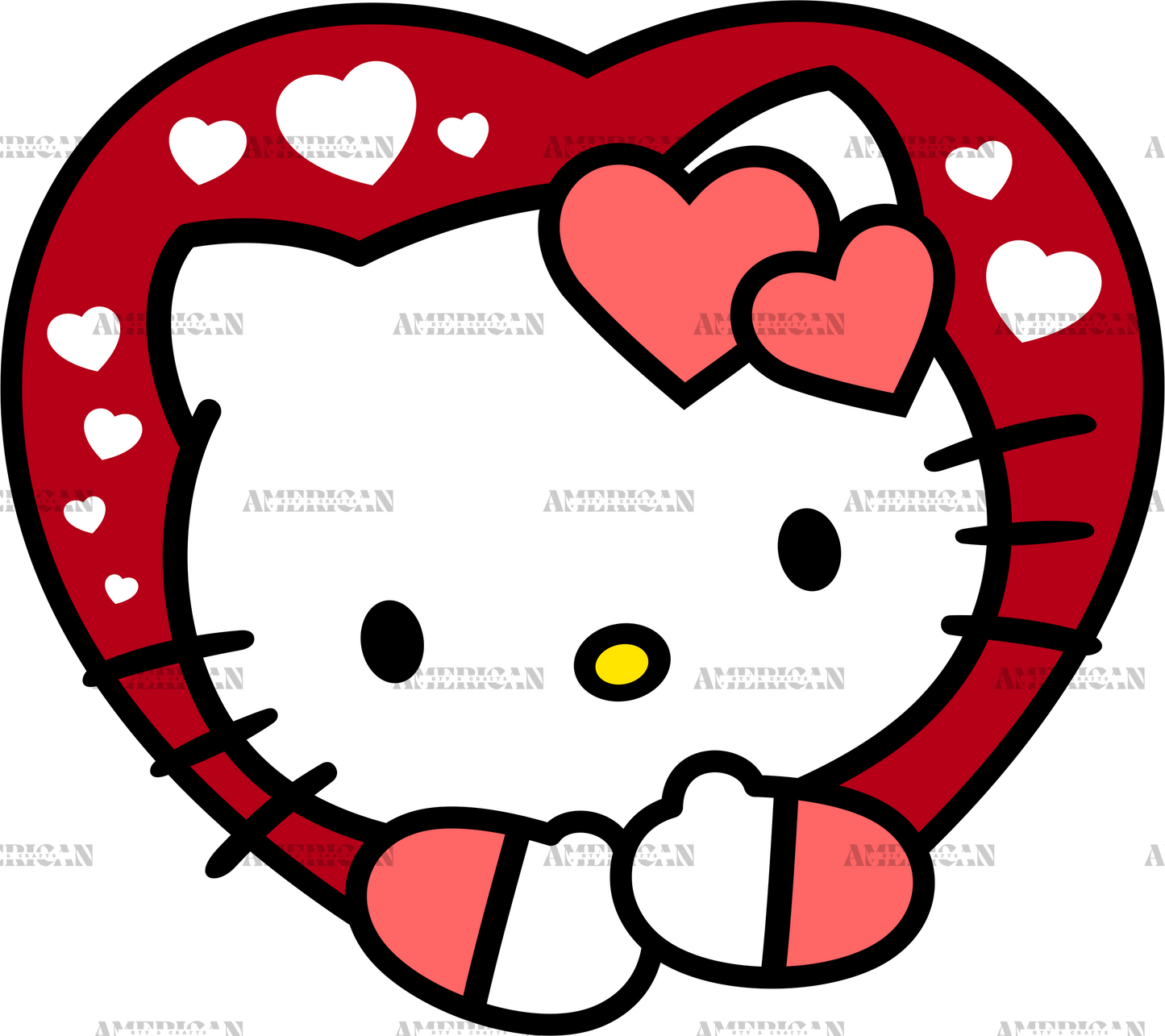 Valentine Kitty-4 DTF Transfer