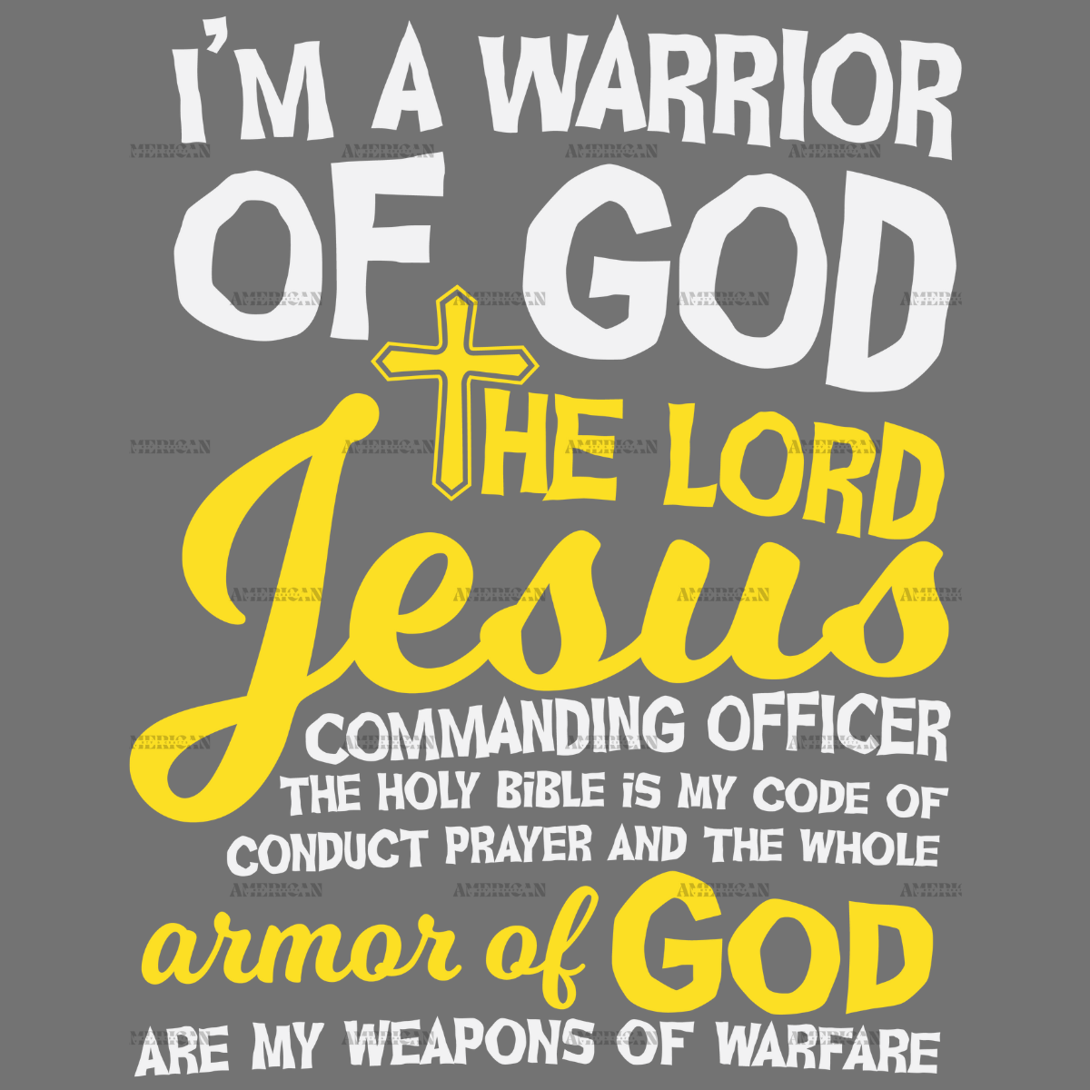 Warrior Of God The Lord Jesus DTF Transfer