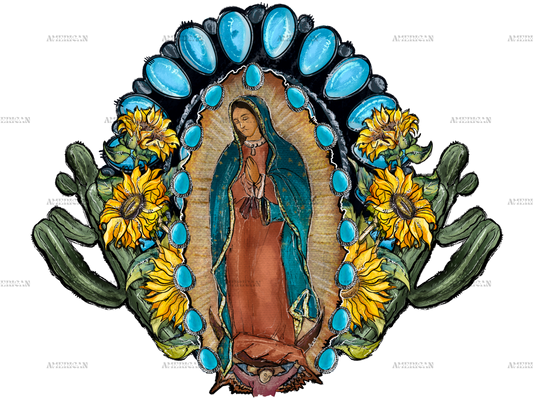 Western Lady Of Guadalupe Dtf Transfer