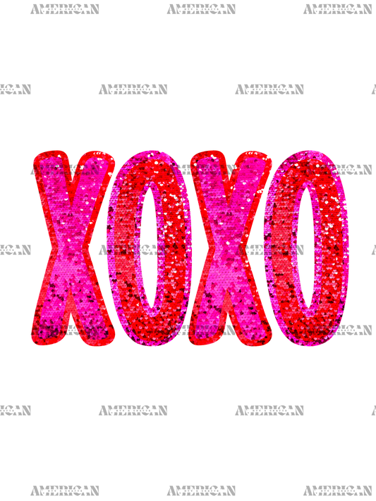Xoxo Red Pink DTF Transfer