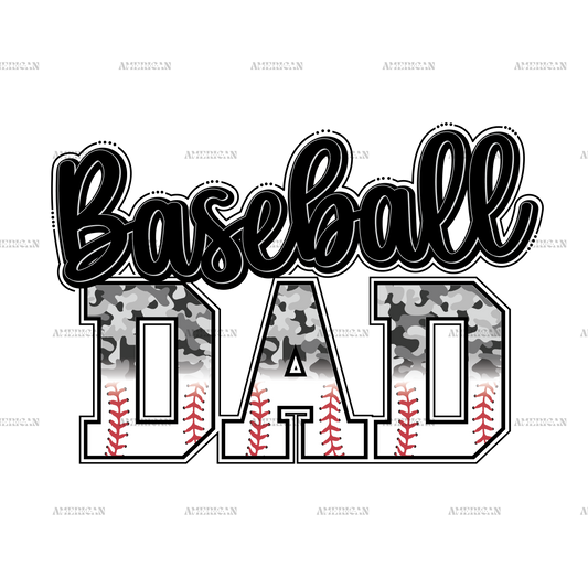 Baseball Dad DTF Transfer