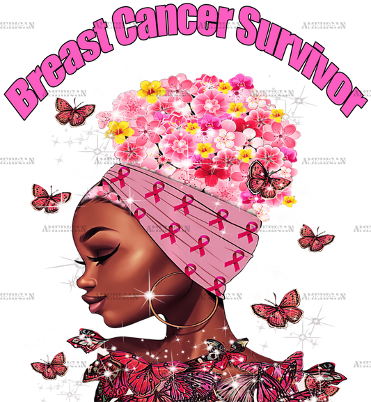Black Queen Breast Cancaer Survivor DTF Transfer