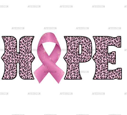 Hope Breast Cancer DTF Transfer