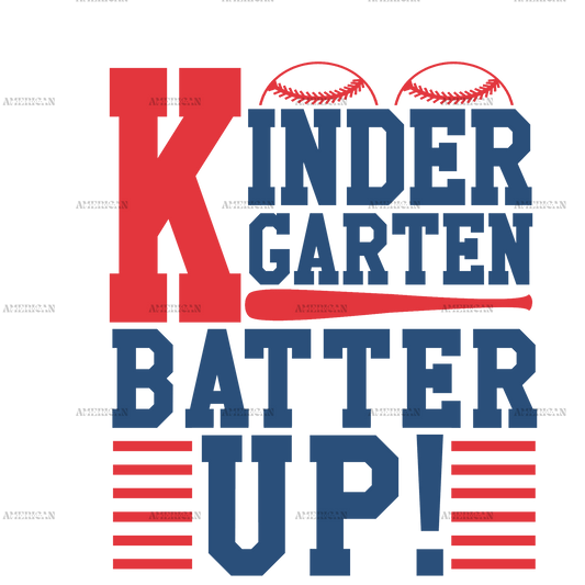 Kindergarten Batter Up DTF Transfer