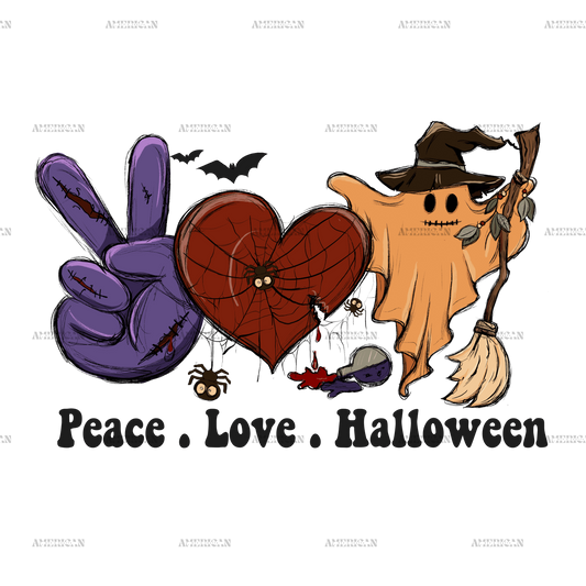 Peace love halloween DTF Transfer