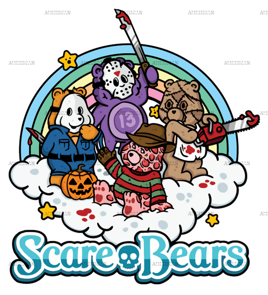 scare bears DTF Transfer