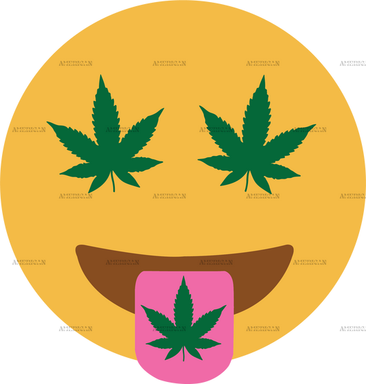 Weed emoji DTF Transfer