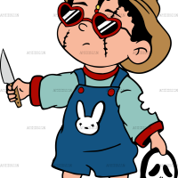Baby Benito Chucky Bad Bunny Halloween Ghostface Dtf Transfer